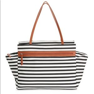 Black and white striped bag